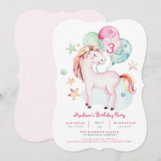 Magic Unicorn Birthday-inbjudan Inbjudningar