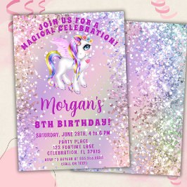 Magic Unicorn Birthday-inbjudan Inbjudningar