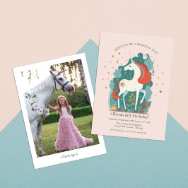 Magic Unicorn Birthday Inbjudningar