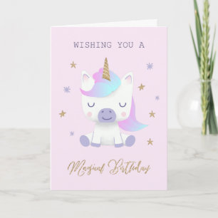 Magic Unicorn Birthday Kort