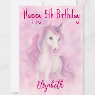 Magic Unicorn Birthday Önskemål Kort