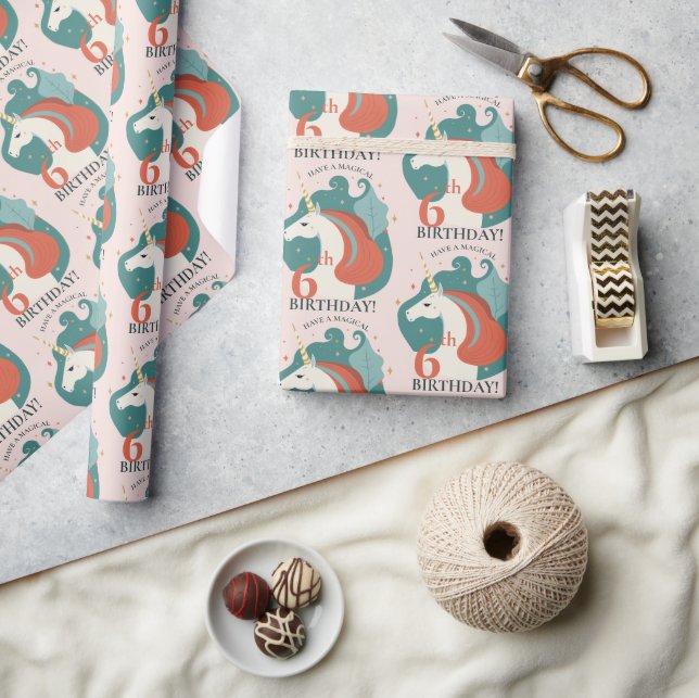 Magic Unicorn Birthday Presentpapper (Hantverk)