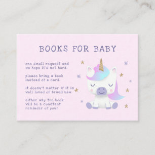 Magic Unicorn Bokar for Baby Shower Tilläggskort
