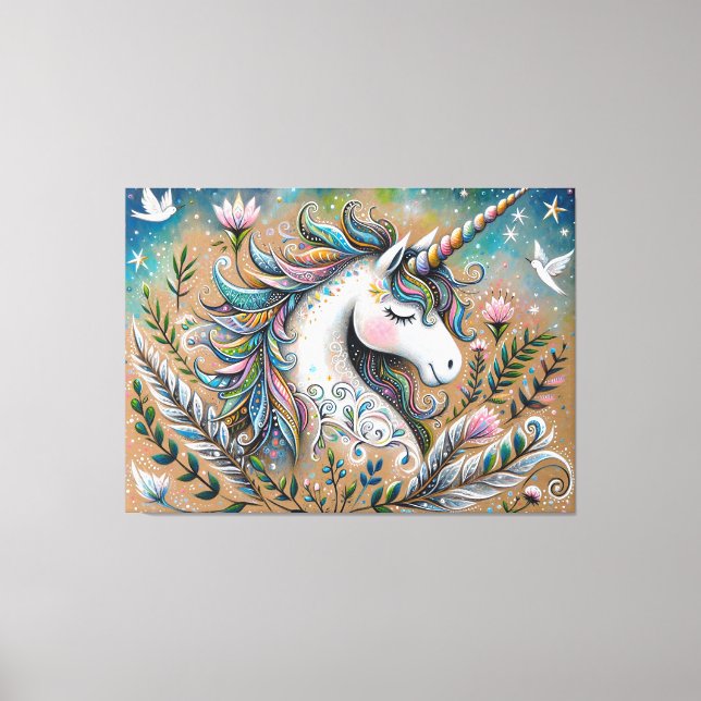 Magic Unicorn Canvastryck (Framsida)
