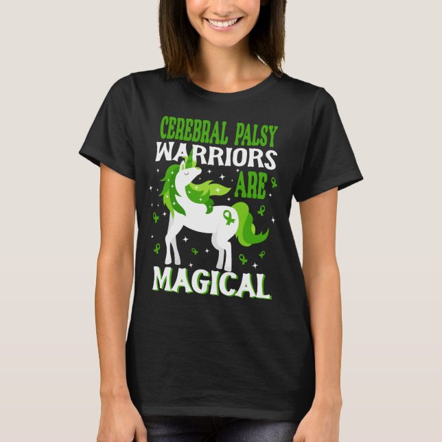 Magic Unicorn Cerebral Palsy Warriors T Shirt (Framsida)