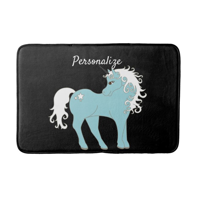 Magic Unicorn Cute & Adworthy med stjärnor Badrumsmatta (Framsidan)