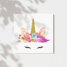 Magic Unicorn, Cute Unicorn, Girl Nursery, Rosa