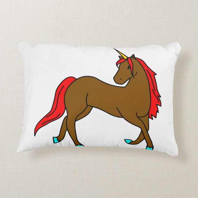 Magic Unicorn Dream Pillow - Soft & Sparkly Prydnadskudde (Baksidan)