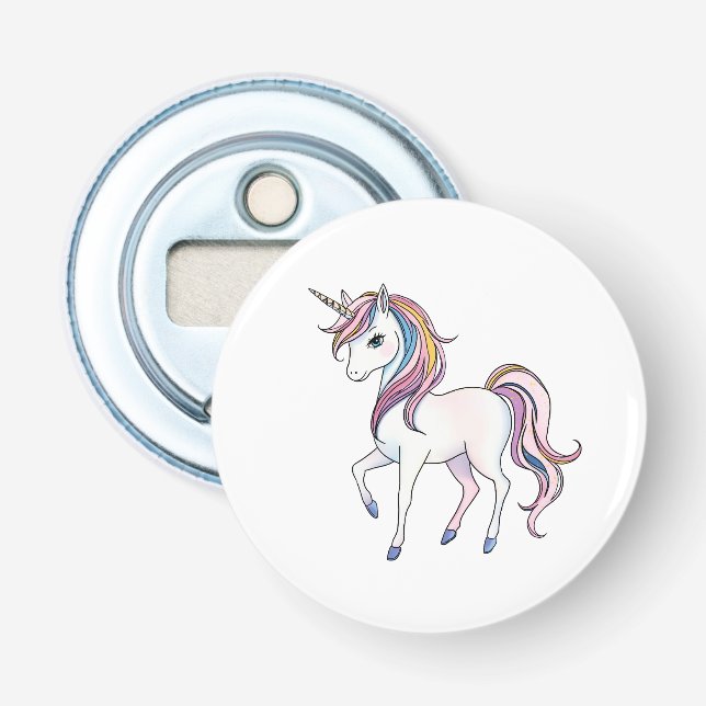 Magic Unicorn Dreams - Whimsical Fantasy Design Flasköppnare (Framsidan)