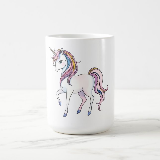 Magic Unicorn Dreams - Whimsical Fantasy Design Kaffemugg (Center)