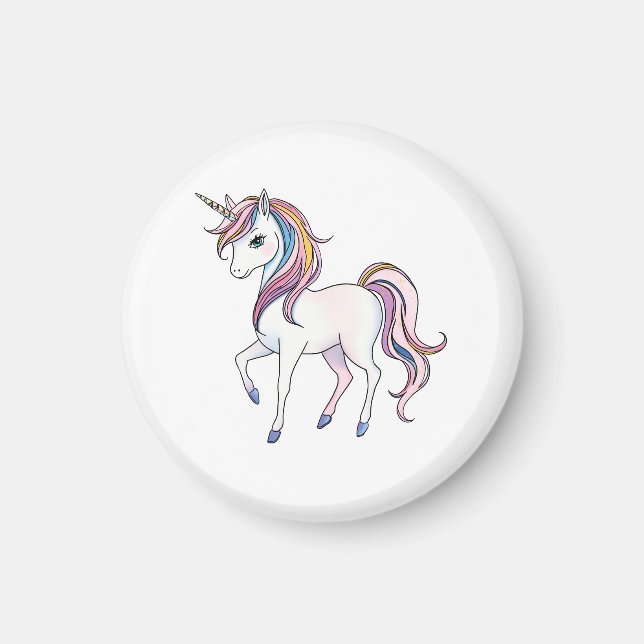Magic Unicorn Dreams - Whimsical Fantasy Design Magnet (Framsidan)