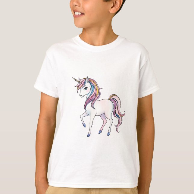 Magic Unicorn Dreams - Whimsical Fantasy Design T Shirt (Framsida)