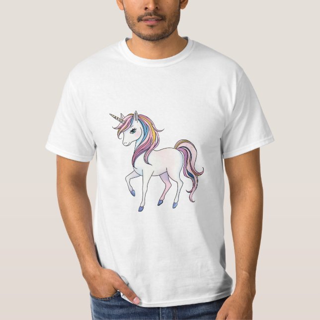 Magic Unicorn Dreams - Whimsical Fantasy Design T Shirt (Framsida)