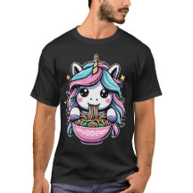 Magic Unicorn Enjoying Ramen: Cute and Whimsime