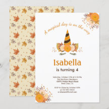 Magic Unicorn Fall Halloween Födelsedagsfest