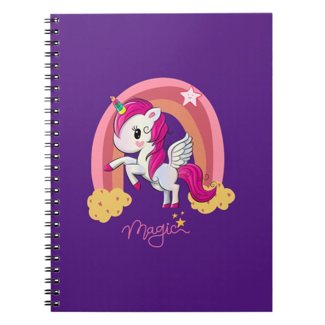 Magic Unicorn Fläkt Klubb Anteckningsbok (Framsidan)