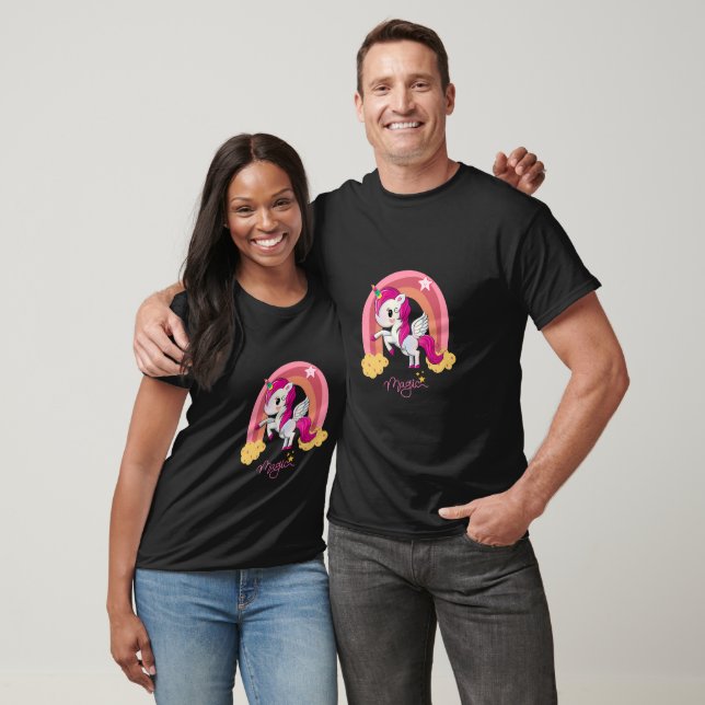 Magic Unicorn Fläkt Klubb T Shirt (Unisex)