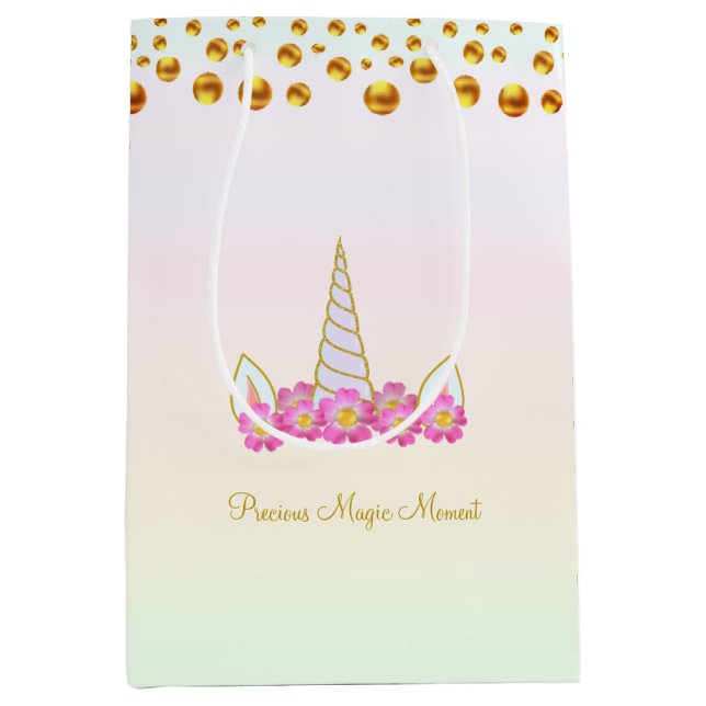 Magic Unicorn Flowers & Guld Confetti (Framsidan)