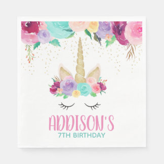 Magic Unicorn Födelsedagsfest Baby Shower Napkins Pappersservett