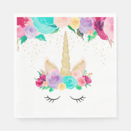 Magic Unicorn Födelsedagsfest Baby Shower Napkins Pappersservett