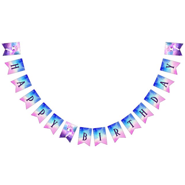 Magic Unicorn Födelsedagsfest Vimplar (Alla)