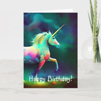 Magic Unicorn, födelsedagskort Kort