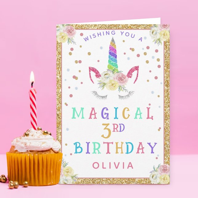 Magic Unicorn Girls Vilken ålder som helst Kort (Skapare uppladdad)