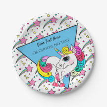 Magic Unicorn Girly Rainbow Retro Stars Triangle