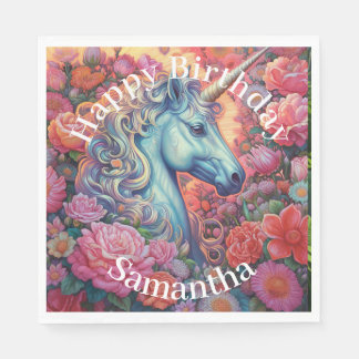 Magic Unicorn Grattis på födelsedagen Pappersservett