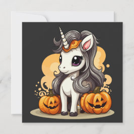 Magic Unicorn: Halloween Pumpkin Äventyr Inbjudningar
