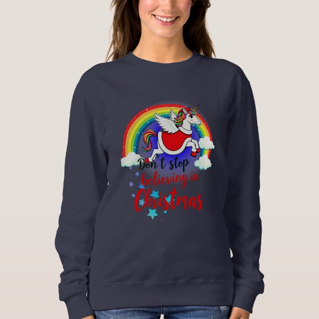 Magic Unicorn Helgdag Design T Shirt (Framsida)