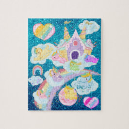 Magic Unicorn Ice Cream Castle Rainbow Slide Pussel