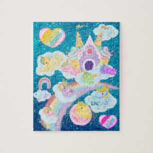 Magic Unicorn Ice Cream Castle Rainbow Slide Pussel