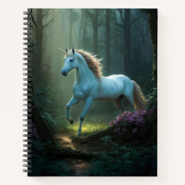 Magic Unicorn in Enchanted Forest