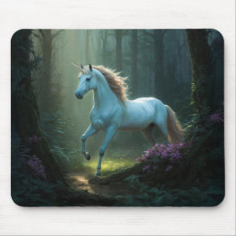 Magic Unicorn in Enchanted Forest Musmatta