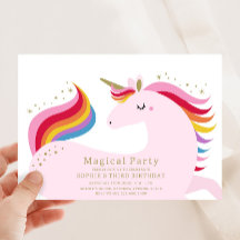 Magic Unicorn-inbjudan