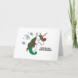 Magic Unicorn-jul Helgkort