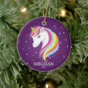 Magic Unicorn-julprydnad Julgransprydnad Keramik