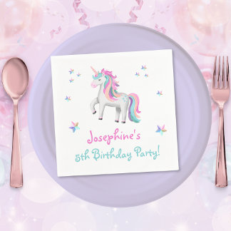 Magic Unicorn Kids Birthday Pappersservett