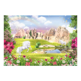 Magic Unicorn Kingdom - Fantasy Castle Ligcape Fototryck