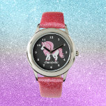 Magic Unicorn, lägg till namn-flickor Armbandsur<br><div class="desc">design av www.etsy.com/Shop/MUJKA</div>