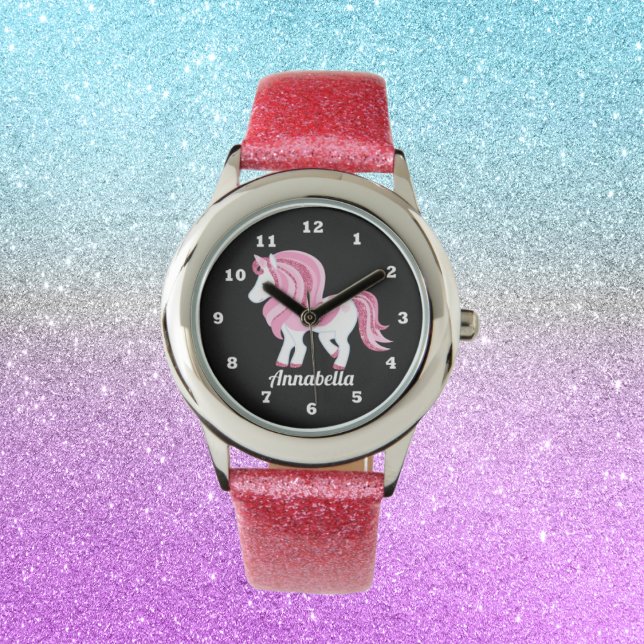 Magic Unicorn, lägg till namn-flickor Armbandsur (Skapare uppladdad)