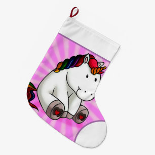 Magic Unicorn Large jul Stock Stor Julstrumpa