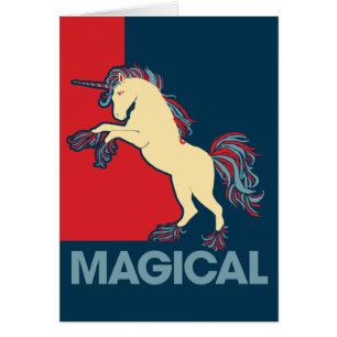 Magic Unicorn Logotyp Parody Hälsningskort