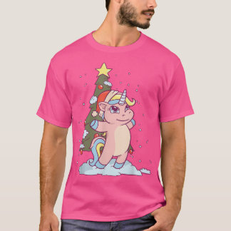 Magic Unicorn med Julgran T Shirt