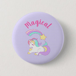 Magic Unicorn med Rainbow Shooting Star Knapp