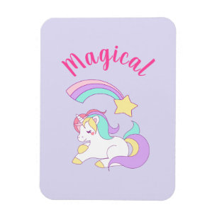 Magic Unicorn med Rainbow Shooting Star Magnet