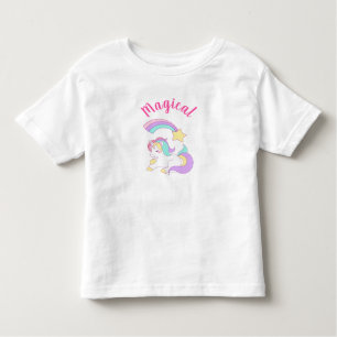 Magic Unicorn med Rainbow Shooting Star T Shirt