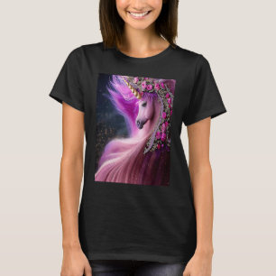 Magic Unicorn med Rosa ros T Shirt