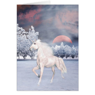 Magic Unicorn-morgon Hälsningskort